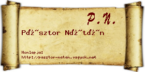 Pásztor Nátán névjegykártya
