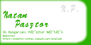 natan pasztor business card